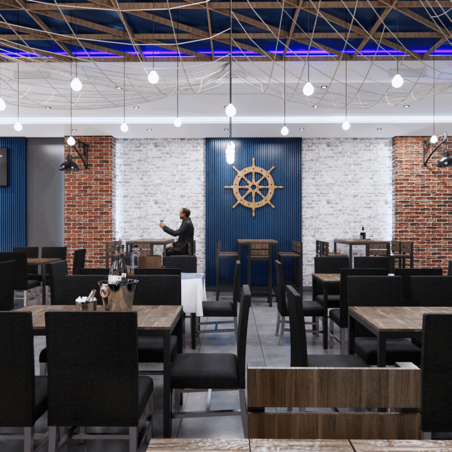 Bar Restaurant “Le MARIN” – Interior Design Project