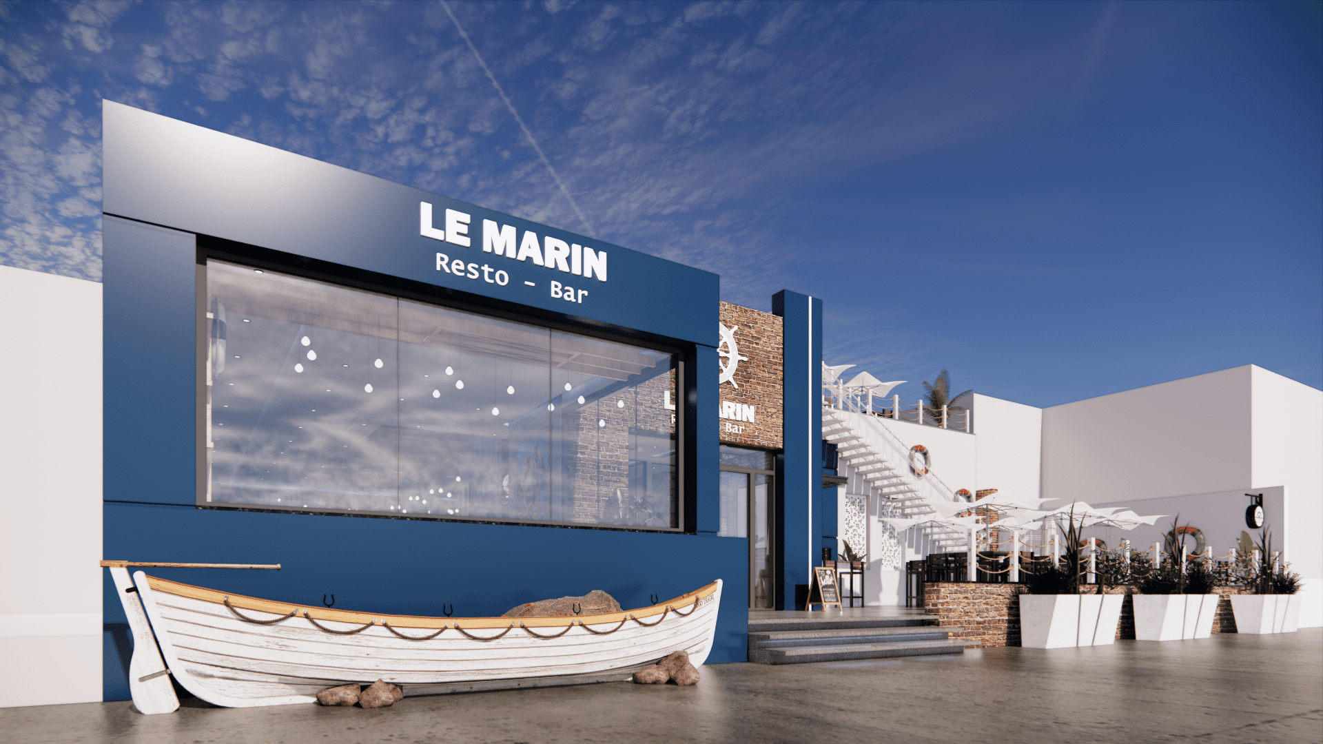 Bar Restaurant “Le MARIN” – Exterior Design Project