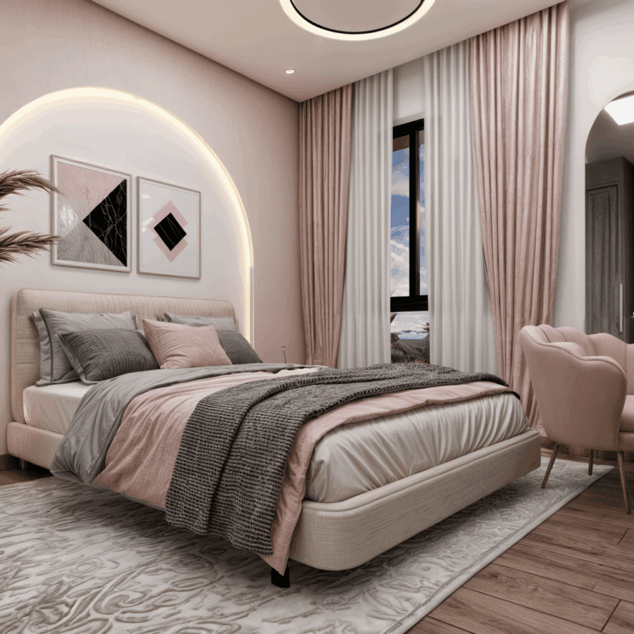 Soft & Modern Bedroom Interior