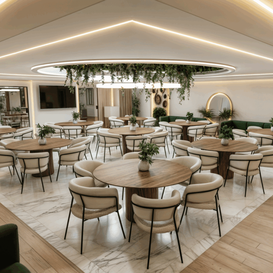 Elegant Lounge Design – A Harmony of Nature and Modernity