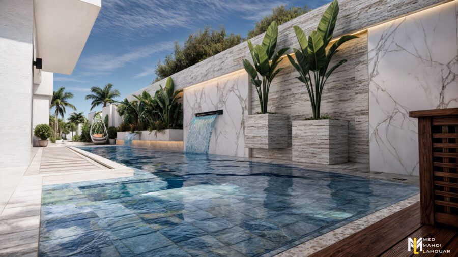 Contemporary Villa with Pool and Garden